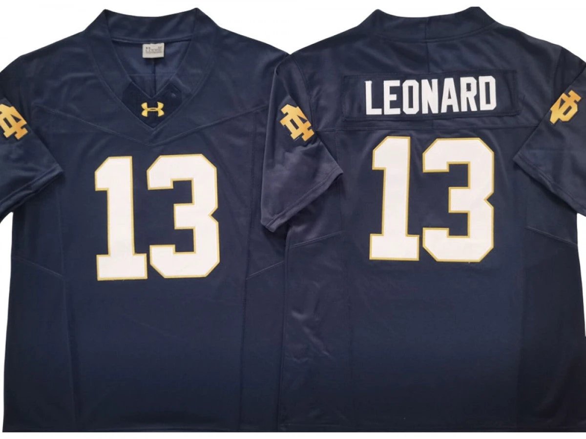 Notre Dame Fighting Irish #13 Riley Leonard Navy, Gold Vapor F.U.S.E. Limited Jersey by My Store