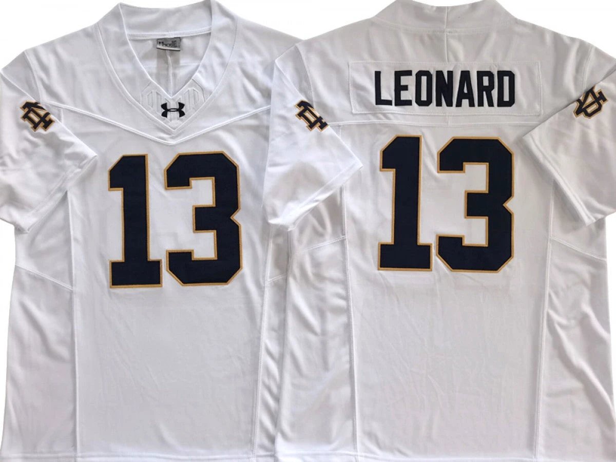 Notre Dame Fighting Irish #13 Riley Leonard White Vapor F.U.S.E. Limited Jersey by My Store