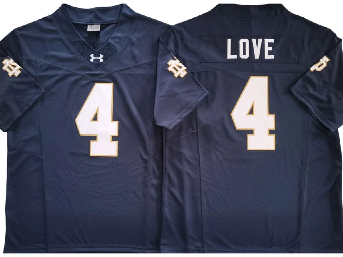 Notre Dame Fighting Irish #4 Jeremiyah Love Navy Vapor F.U.S.E. Limited Jersey by My Store