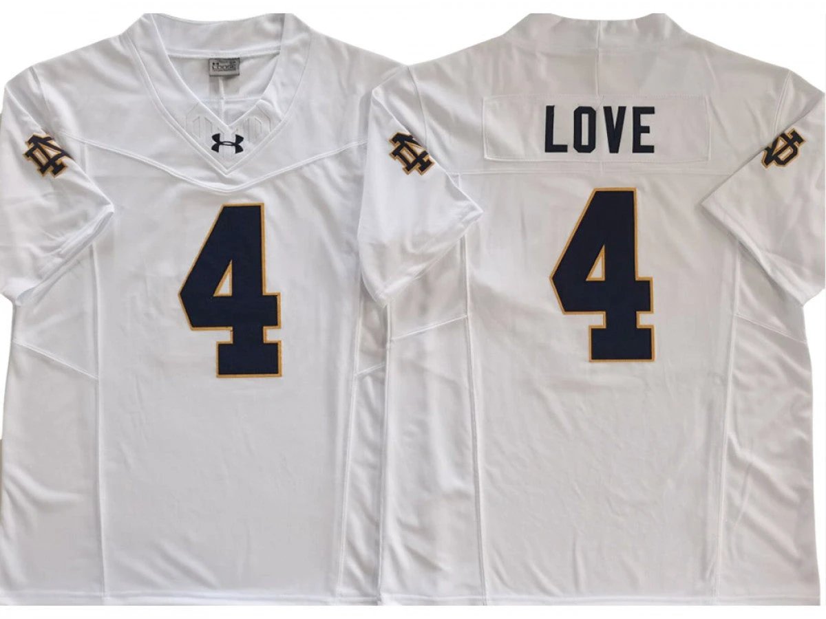 Notre Dame Fighting Irish #4 Jeremiyah Love White Vapor F.U.S.E. Limited Jersey by My Store