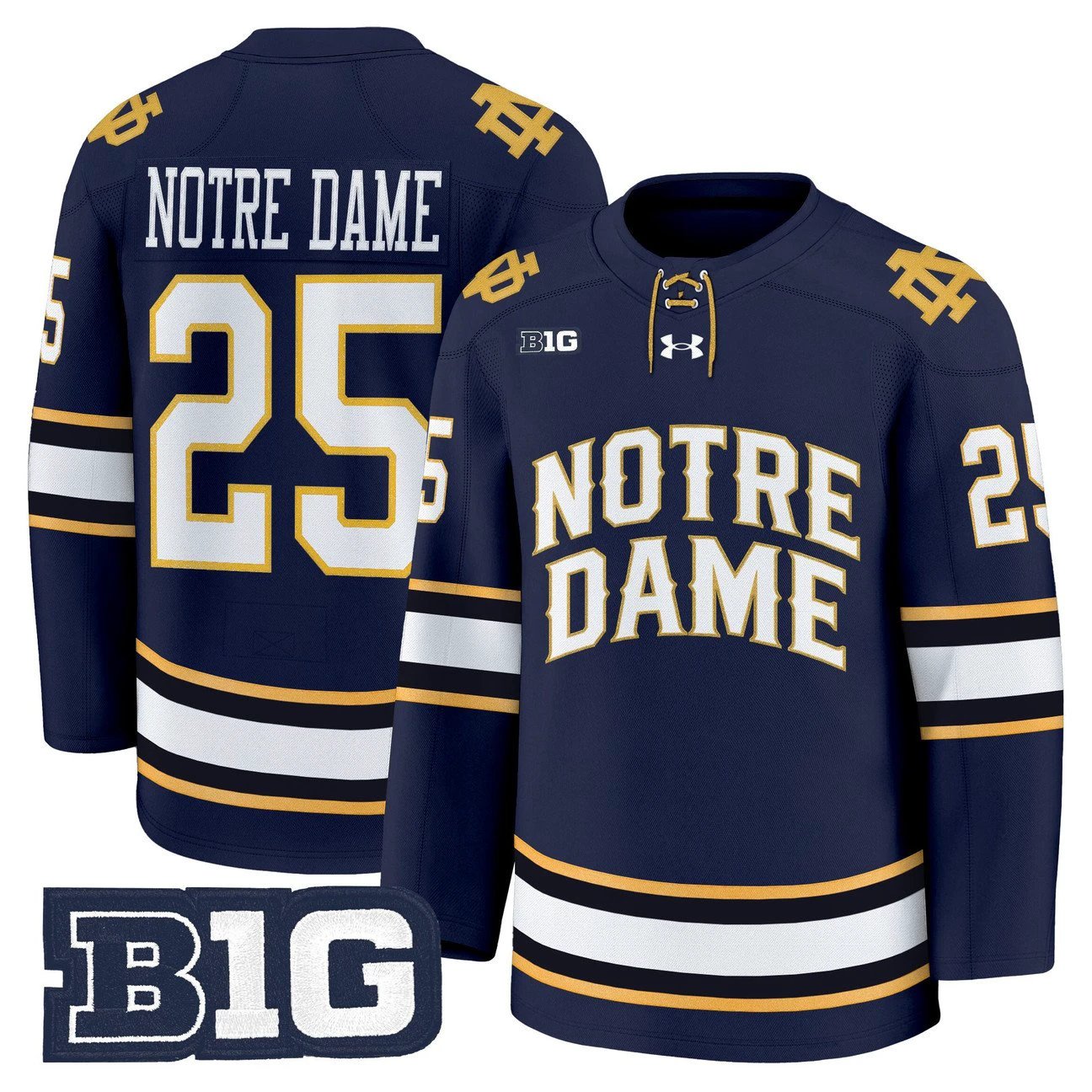Notre Dame Jersey #25 Notre Dame Fighting Irish 2025-26 Premium Stitched by Hockey David