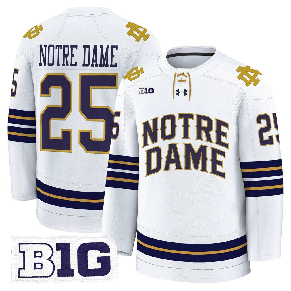 Notre Dame Jersey #25 Notre Dame Fighting Irish 2025-26 Premium Stitched by Hockey David