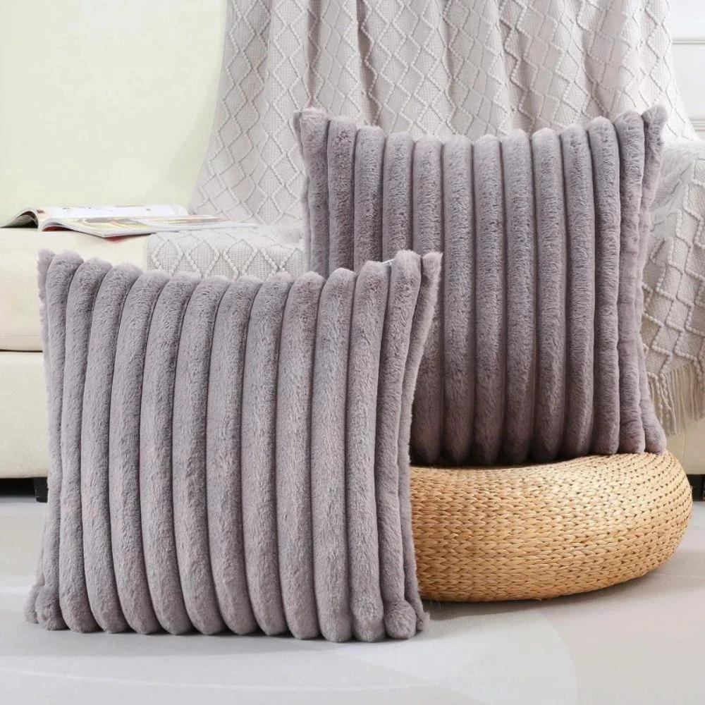 Nouvia Faux Fur Plush Cushion Cover by Casa & Beyond