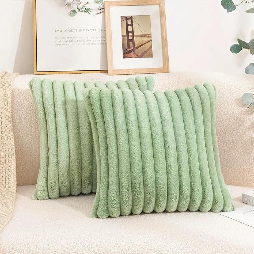 Nouvia Faux Fur Plush Cushion Cover by Casa & Beyond