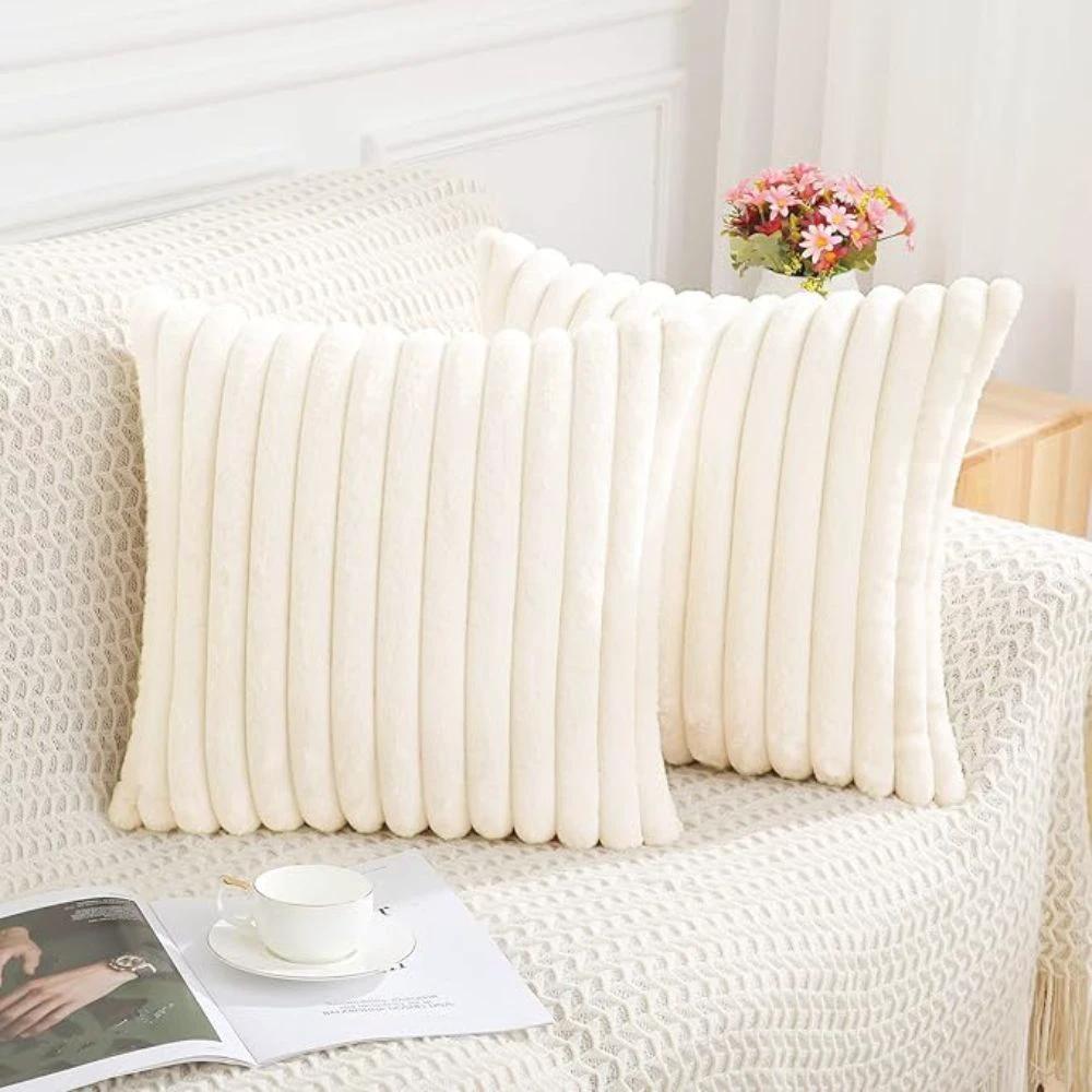 Nouvia Faux Fur Plush Cushion Cover by Casa & Beyond