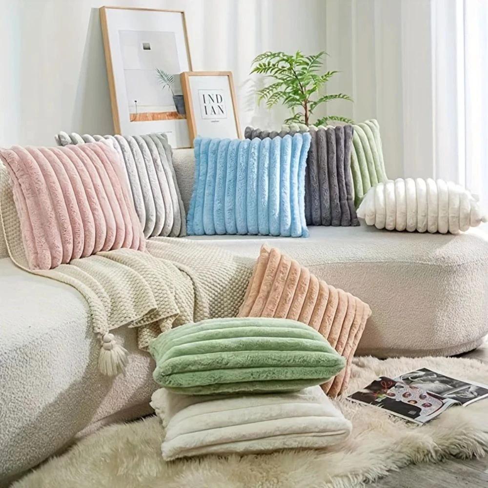 Nouvia Faux Fur Plush Cushion Cover by Casa & Beyond