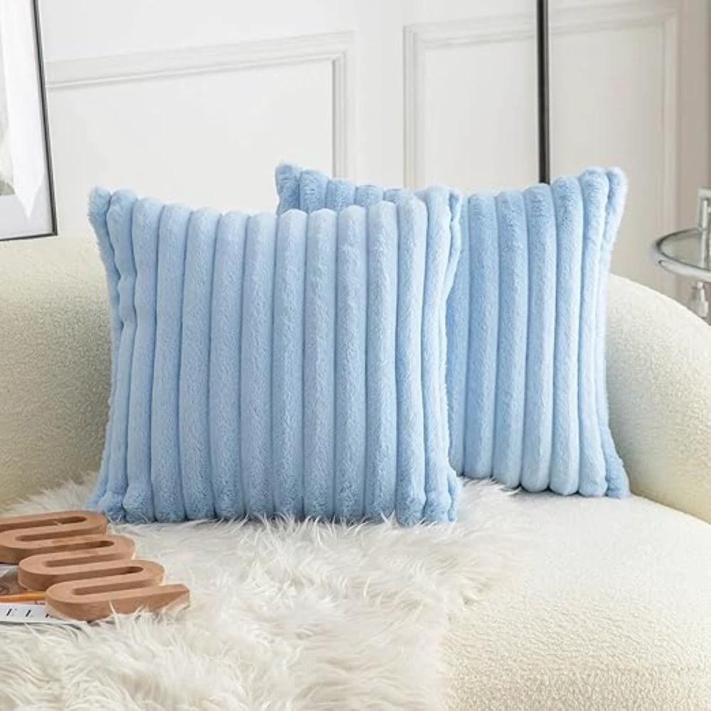 Nouvia Faux Fur Plush Cushion Cover by Casa & Beyond