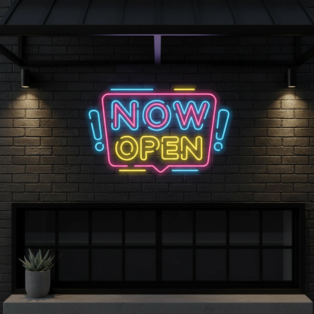 Now Open Neon Signs Now Acrylic Led Sign for Shop Business Decor by Neonchics