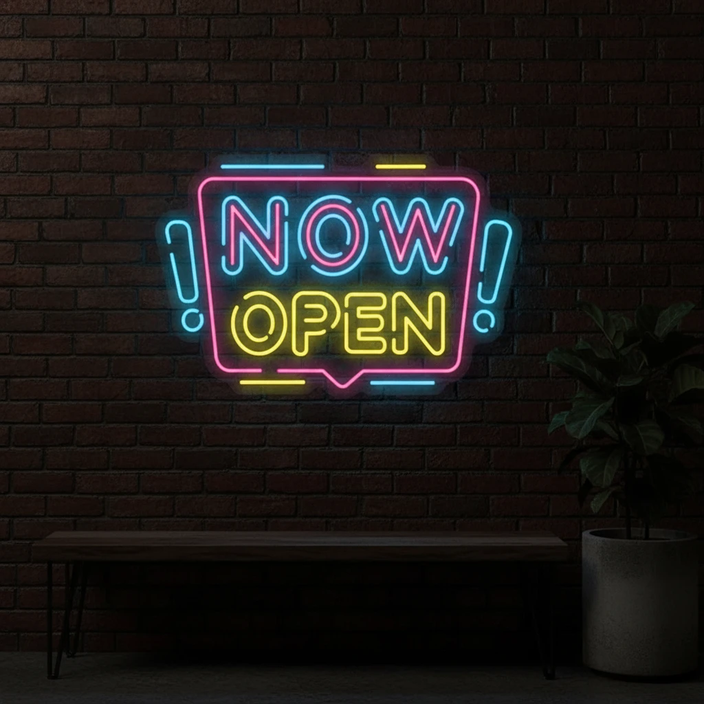Now Open Neon Signs Now Acrylic Led Sign for Shop Business Decor by Neonchics