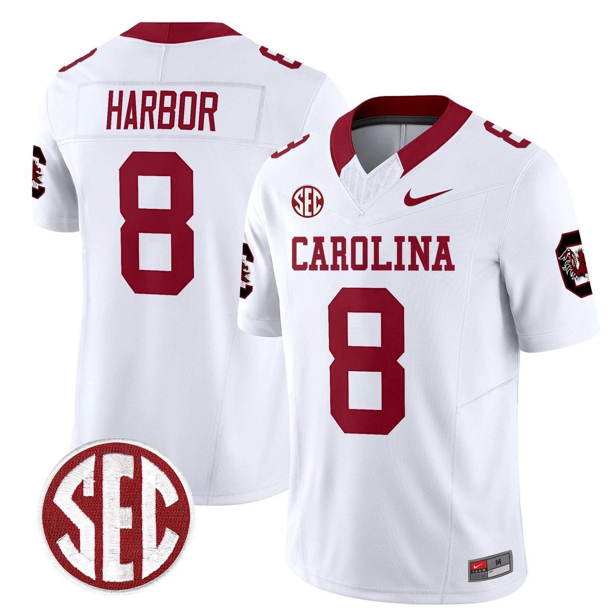Nyck Harbor Jersey #8 Carolina 1980 Throwback Rebrand 2026 Stitched White by My Store NCAA Football Jerseys