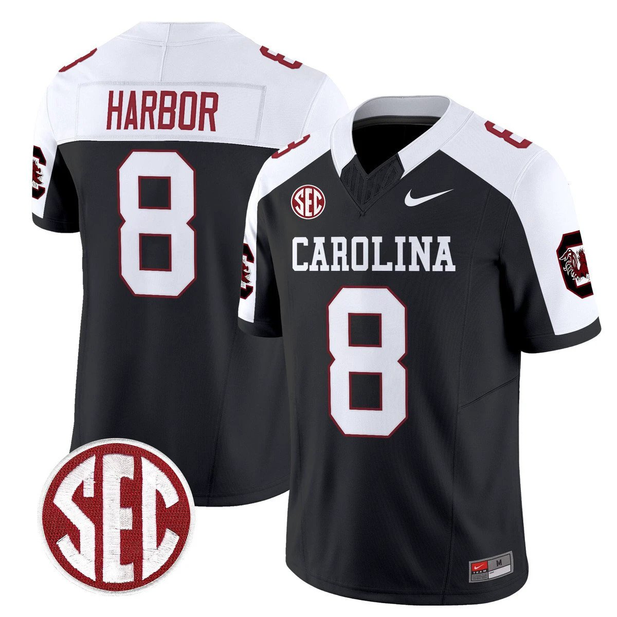 Nyck Harbor Jersey #8 Carolina 1980 Throwback Rebrand 2026 Stitched Black Alter by My Store NCAA Football Jerseys
