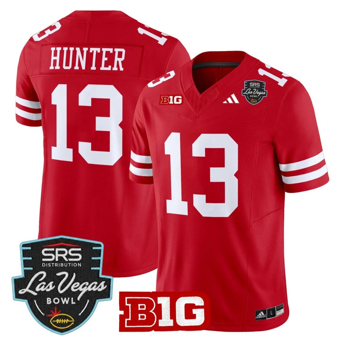 Nyziah Hunter Jersey #13 Nebraska Cornhuskers 2025 Las Vegas Bowl Stitched by My Store NCAA Football Jerseys