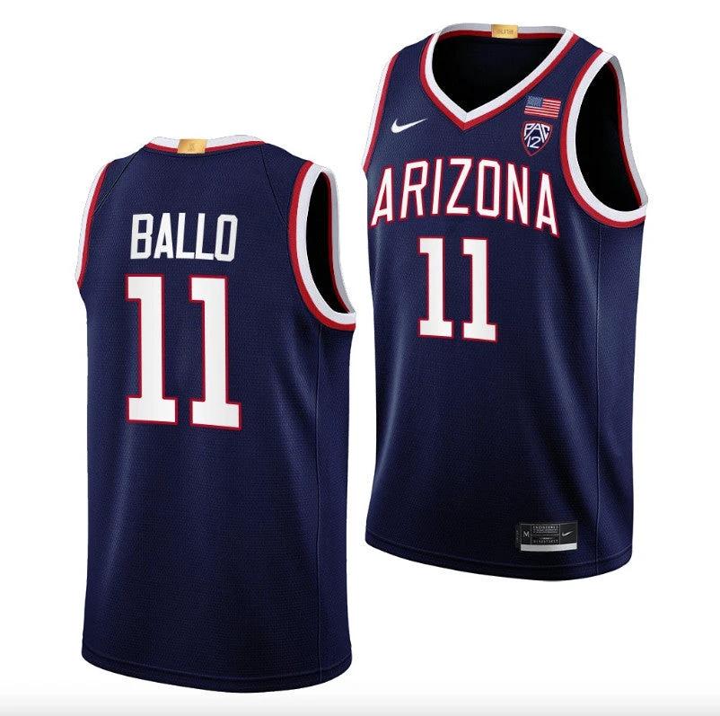 Oumar Ballo Jersey #11 Arizona Wildcats College Basketball Navy by My store basketball