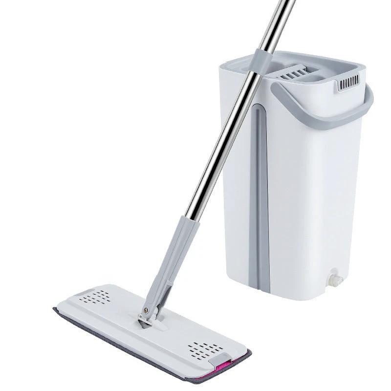 Flat Bottom Mop and Bucket Set with Aluminum Handle Bowlift by Bowlift