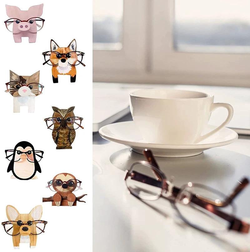 Cute wooden glasses case in animal shape by Bowlift