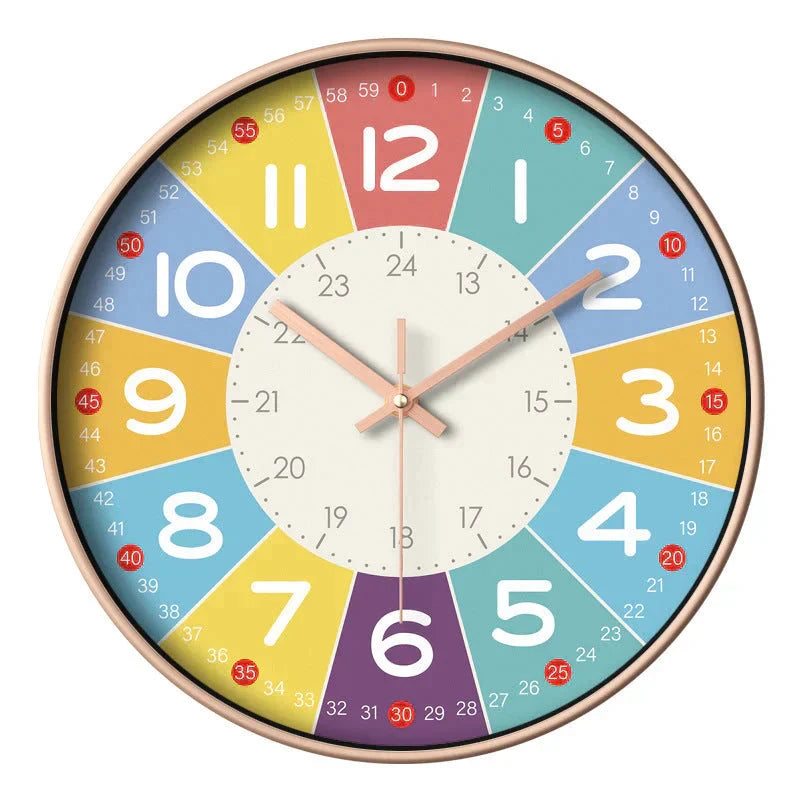 TickTockEase Silent Kids Wall Clock Bowlift by Bowlift