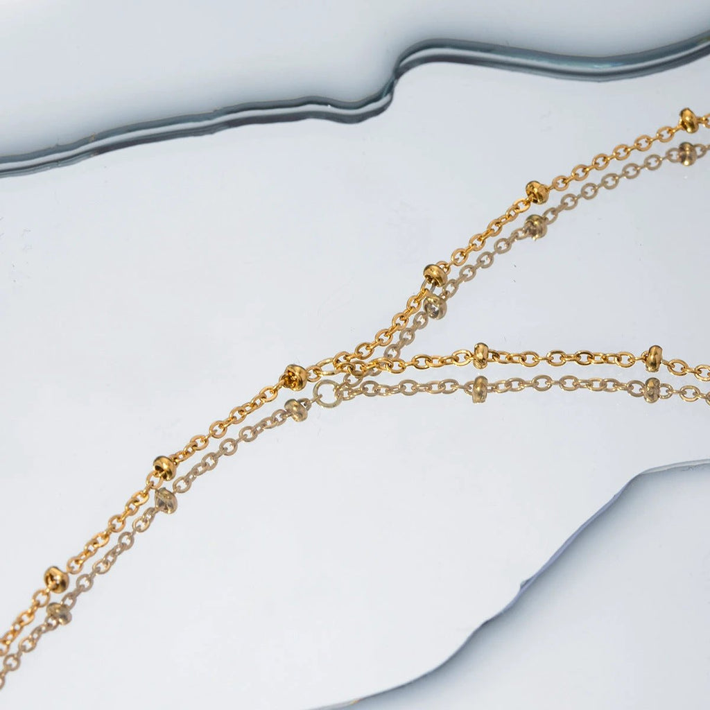 Dainty Satellite Hand Chain by BowLift