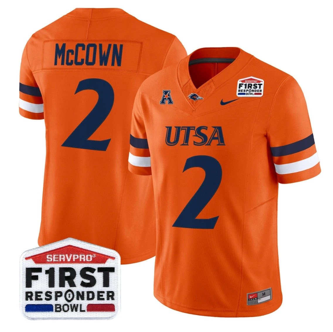 Owen McCown Jersey #2 UTSA Roadrunners 2025 First Responder Bowl Stitched by My Store NCAA Football Jerseys
