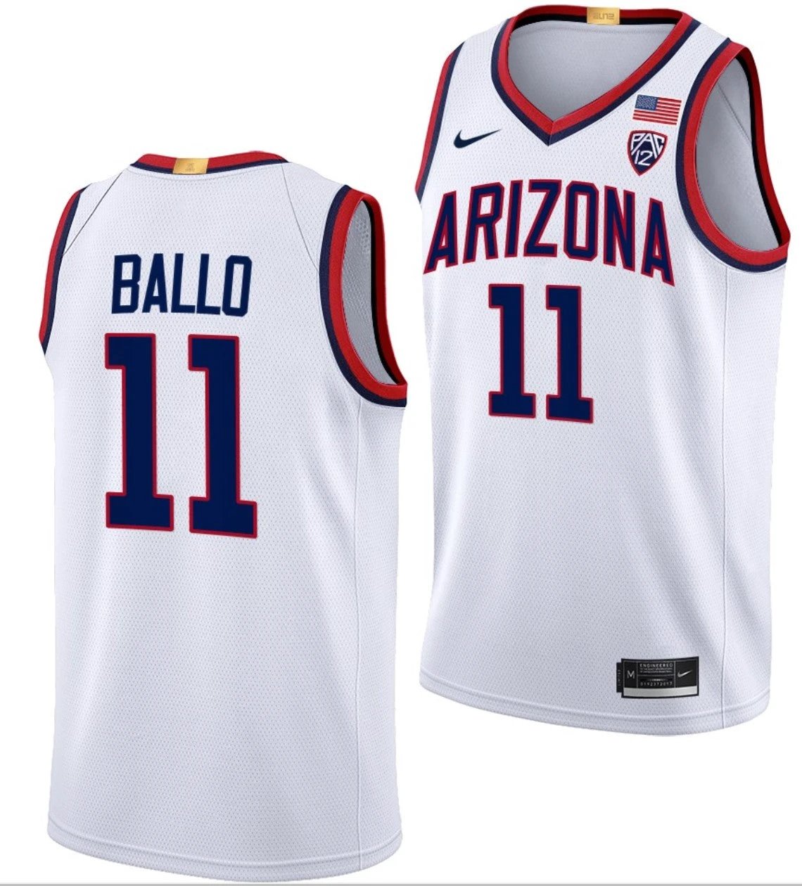 Oumar Ballo Jersey Arizona Wildcats College Basketball Limited #11 by My store basketball