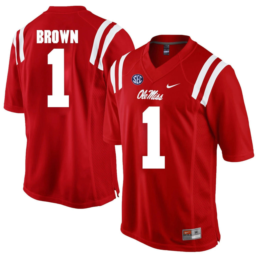 Ole Miss Rebels #1 A.J. Brown NCAA Football Jersey by My Store