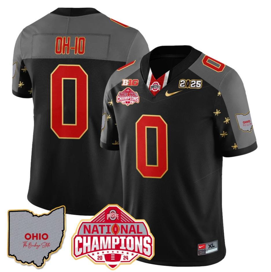 OH-IO Jersey #0 Ohio State National Champions 2025 Patch by My Store NCAA Football Jerseys