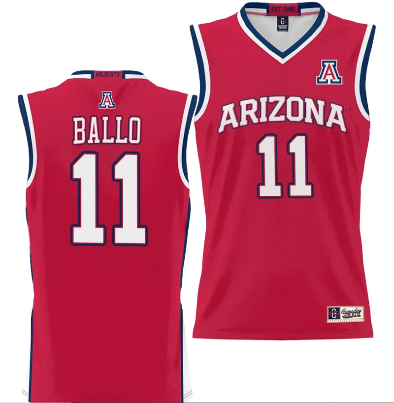 Oumar Ballo Jersey #11 Arizona Wildcats NIL College Basketball Lightweight Red by My store basketball