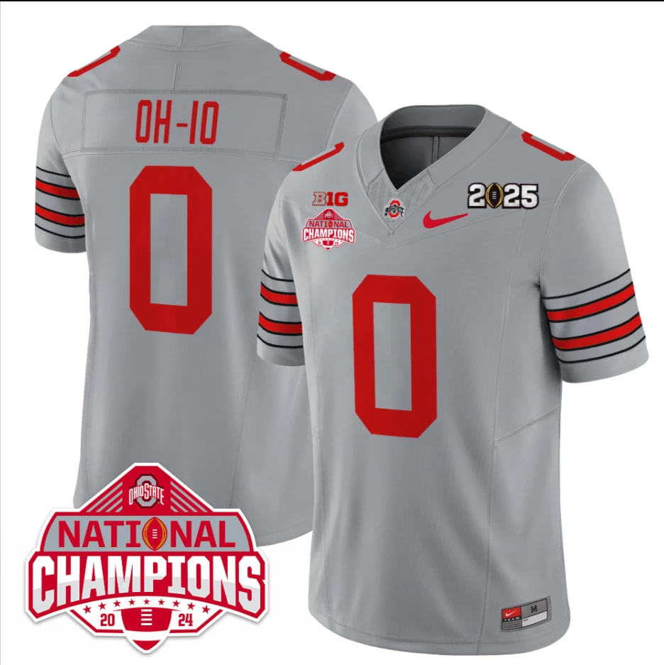 OH-IO Jersey #0 Ohio State 2025 CFP Patch National Champions by My Store NCAA Football Jerseys