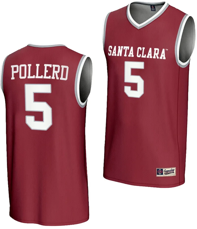 Olivia Pollerd Jersey #5 Santa Clara Broncos Basketball NIL Lightweight Maroon by My store basketball