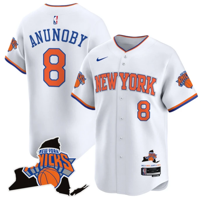 OG Anunoby Jersey #8 New York Knicks Vapor Baseball Stitched Association by My Store