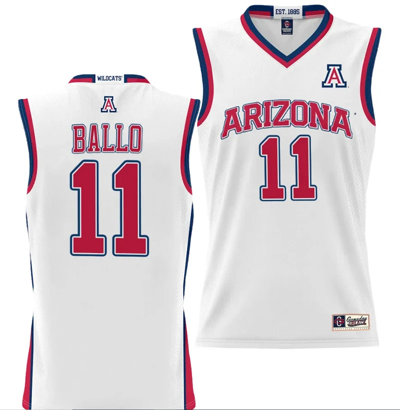 Oumar Ballo Jersey #11 Arizona Wildcats NIL College Basketball Lightweight White by My store basketball