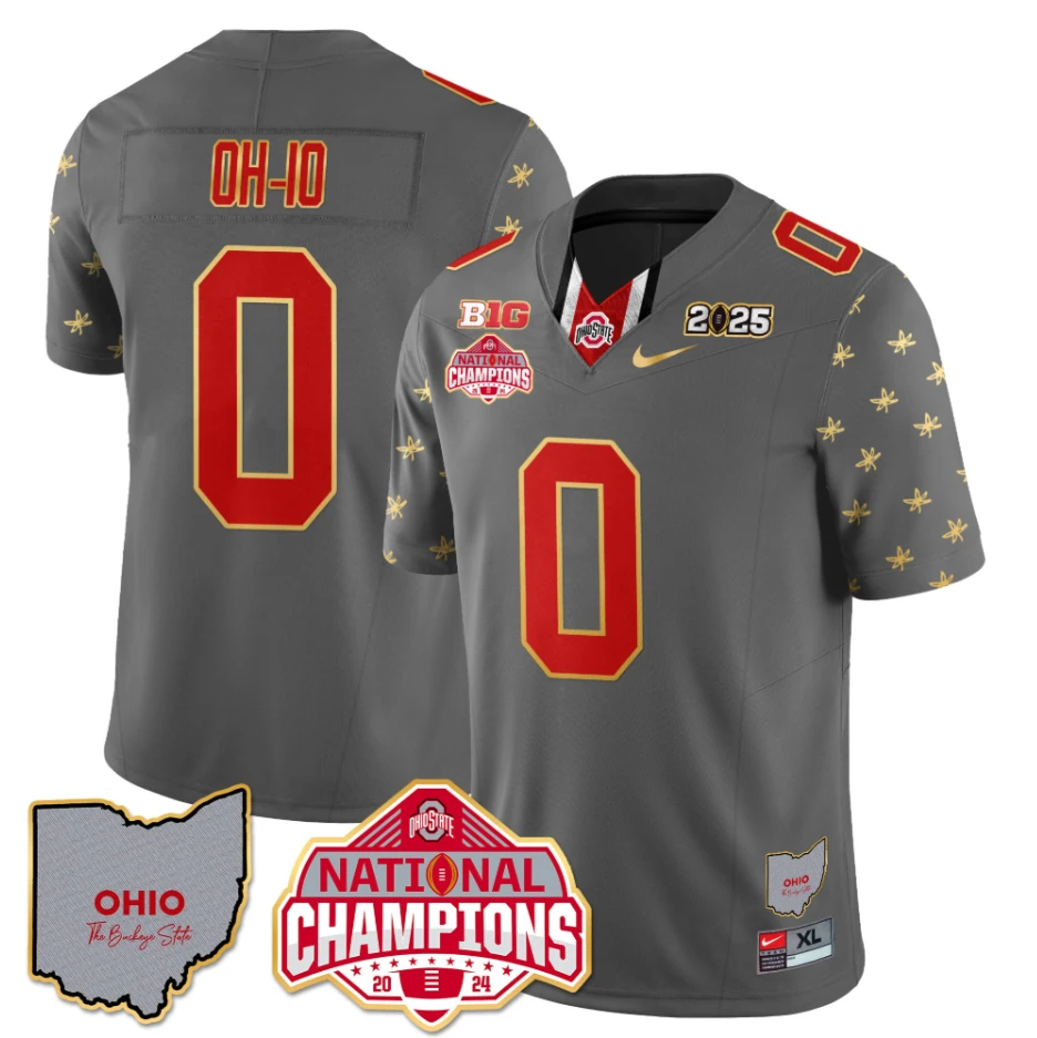OH-IO Jersey #0 Ohio State National Champions 2025 Patch by My Store NCAA Football Jerseys