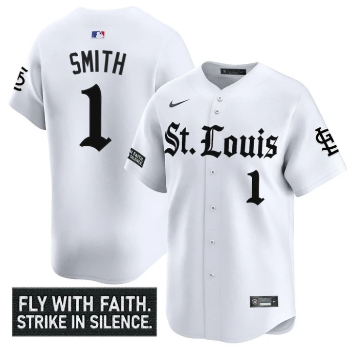 Ozzie Smith Jersey #1 St. Louis Cardinals Gothic Legacy Edition Vapor Stitched White by My Store
