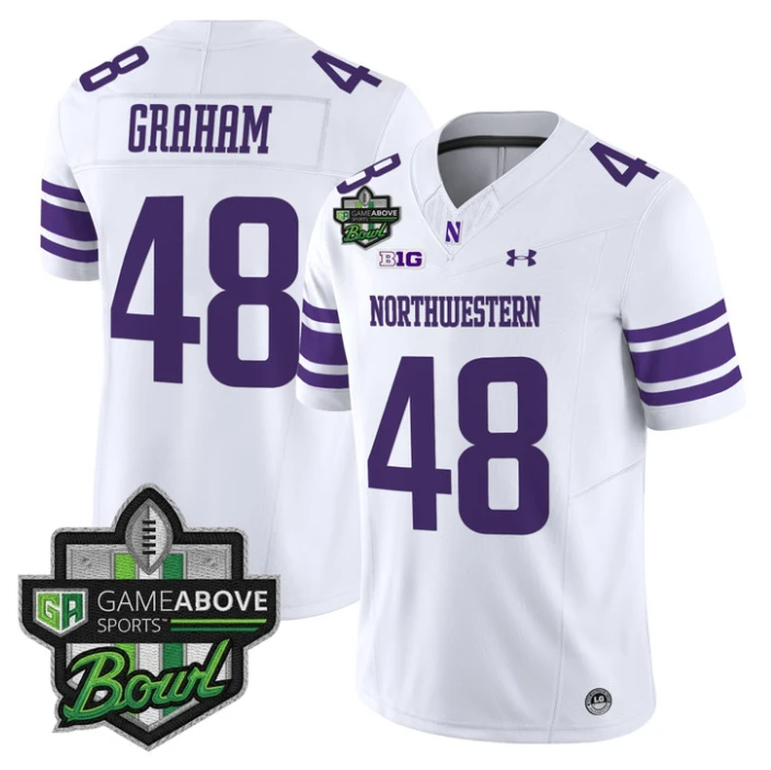 Otto Graham Jersey #48 Northwestern Wildcats 2025 GameAbove Sports Bowl by My Store NCAA Football Jerseys