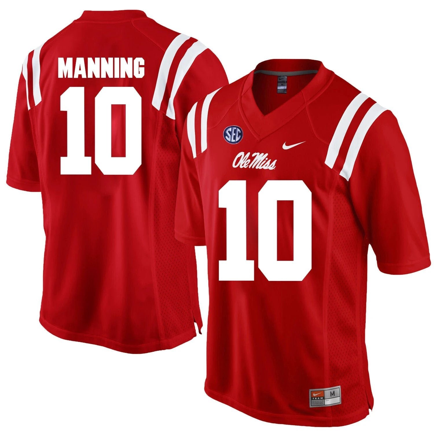Ole Miss Rebels #10 Eli Manning Red NCAA College Football Jersey by My Store
