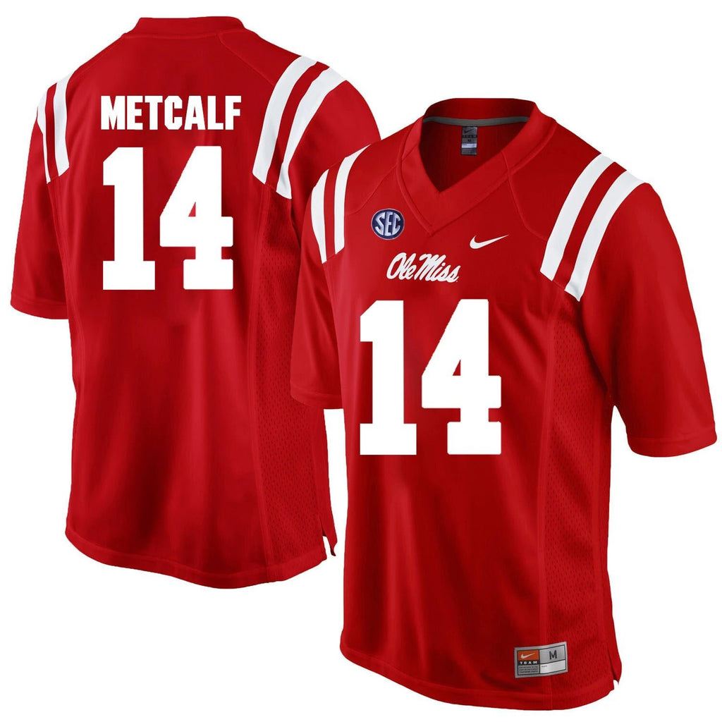 Ole Miss Rebels #14 D.K. Metcalf NCAA College Football Jersey Red by My Store