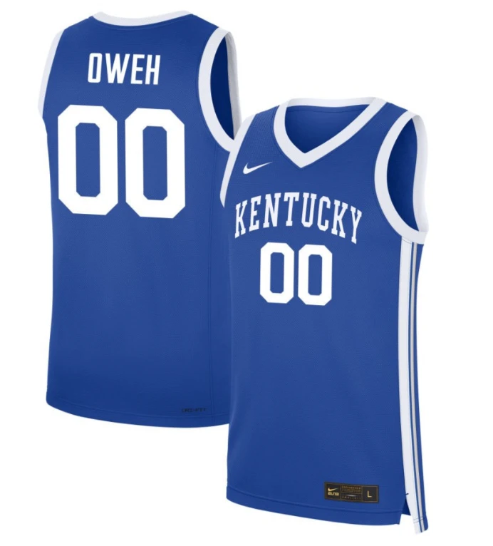 Otega Oweh Jersey #0 Kentucky Wildcats NIL Basketball Royal by My store basketball