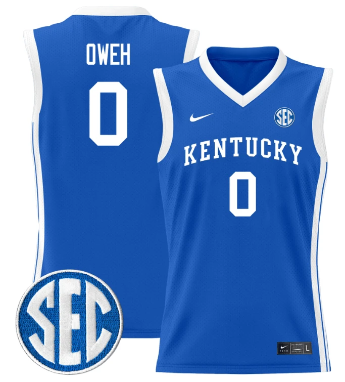 Otega Oweh Jersey #0 Kentucky Wildcats Lightweight Basketball Royal by My store basketball