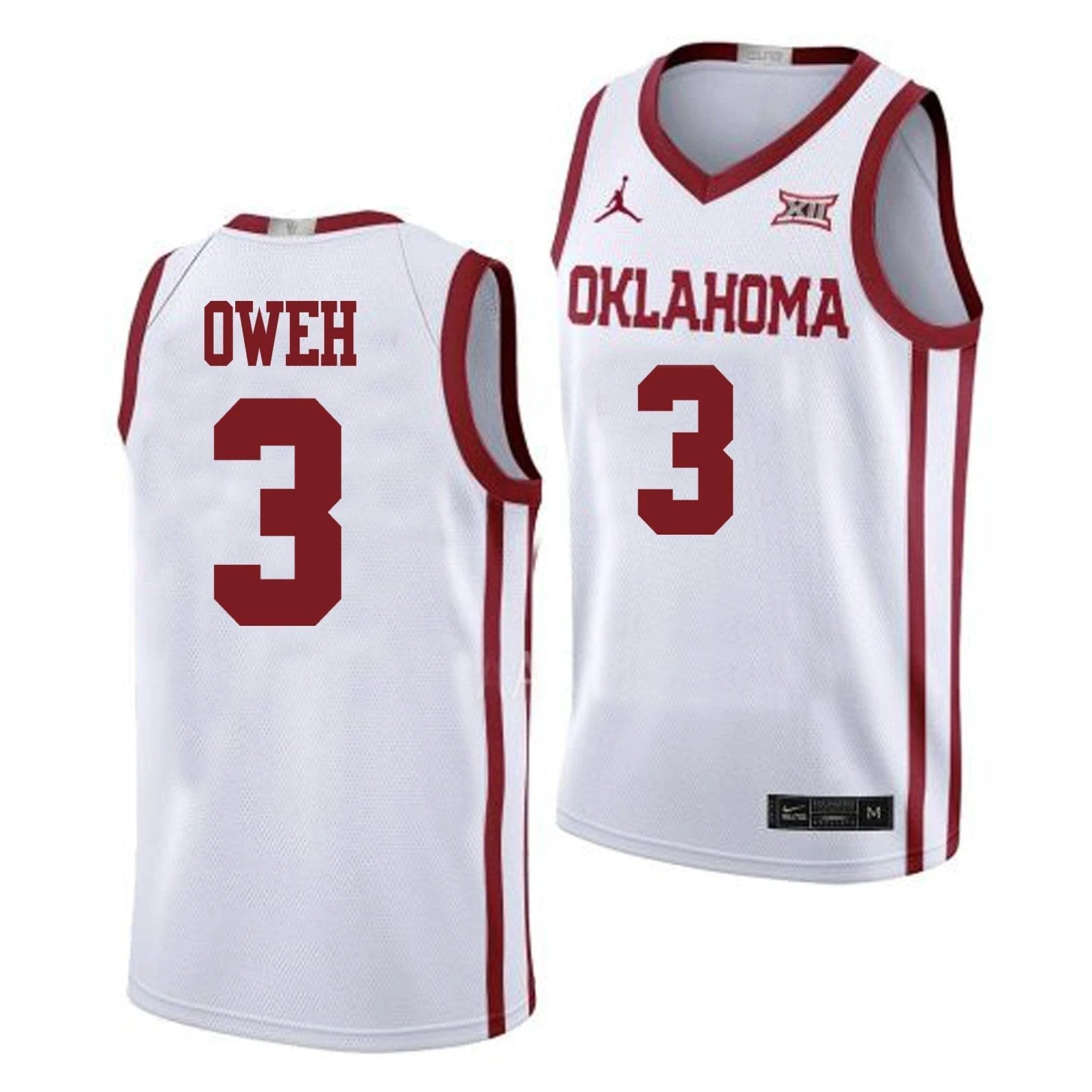 Otega Oweh Jersey #3 Oklahoma Sooners College Basketball White by My store basketball