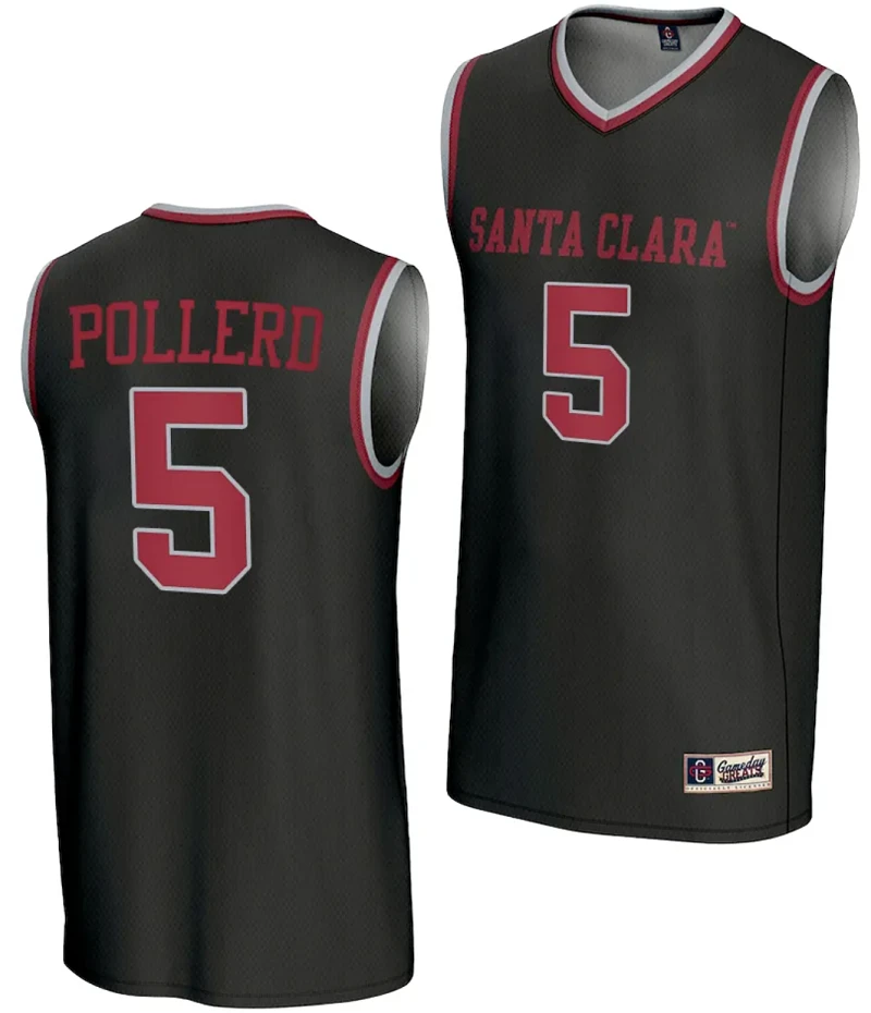 Olivia Pollerd Jersey #5 Santa Clara Broncos Basketball NIL Lightweight Black by My store basketball