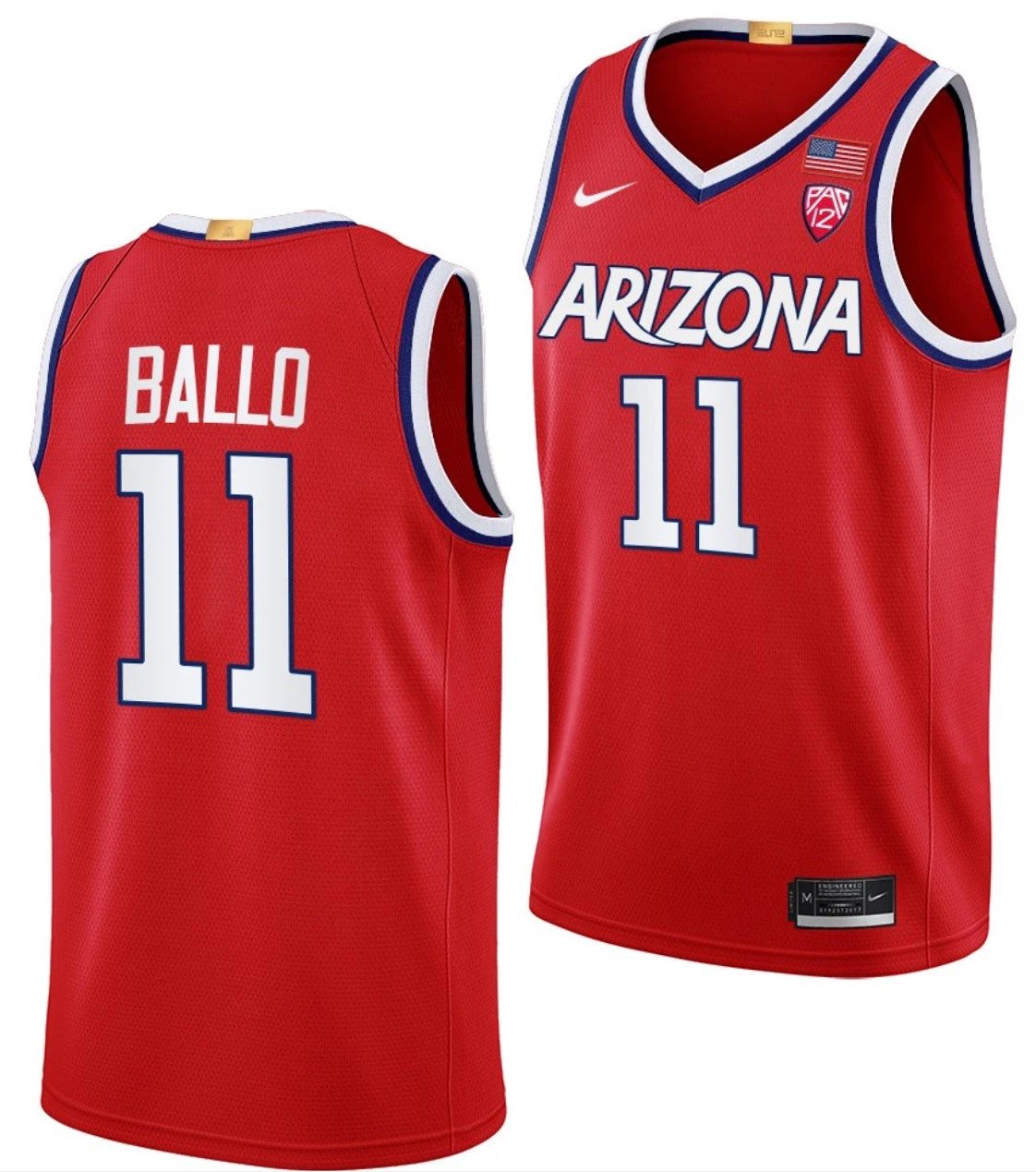 Oumar Ballo Jersey Arizona Wildcats College Basketball Limited #11 by My store basketball