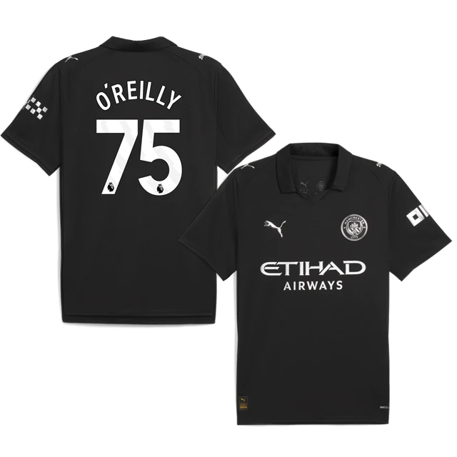 O’REILLY #75 Manchester City 2025-26 Away Jersey – Black by Soccer Jersey