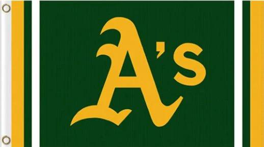 Oakland Athletics Custom Flag 3X5Ft Banner USA Polyester with Brass Grommets by flagsjustdoit