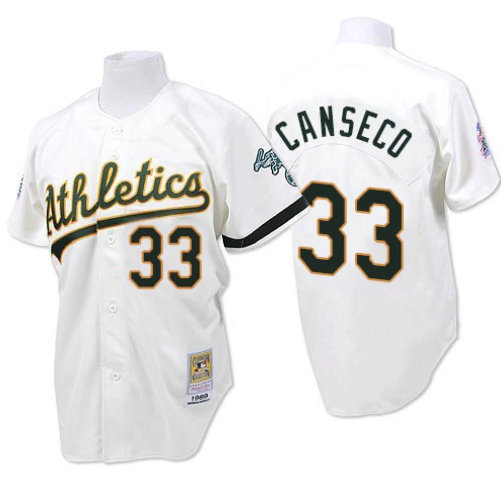 Oakland Athletics Jose Canseco White 1989 Throwback Jersey by My Store