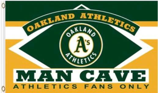 Oakland Athletics Deluxe Baseball Flag 3X5Ft Banner USA Polyester with Brass Grommets by flagsjustdoit