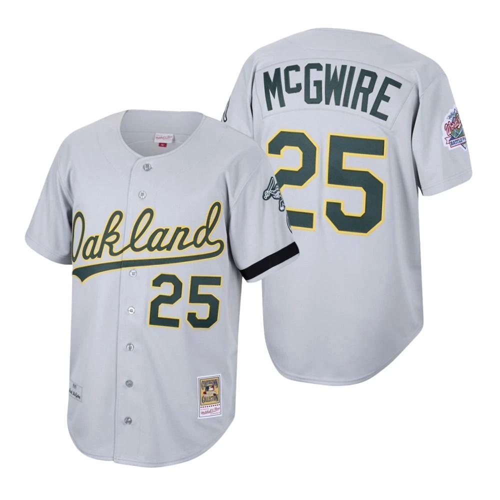 Oakland Athletics Mark McGwire Gray Throwback Jersey by My Store