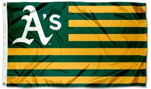 Oakland Athletics Nation US Flag 3X5Ft Banner USA Polyester with Brass Grommets by flagsjustdoit