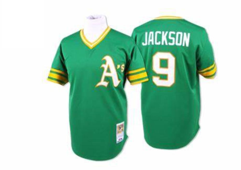 Oakland Athletics Reggie Jackson Green Throwback Pullover Jersey by My Store
