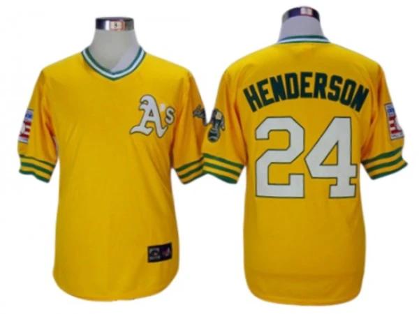 Oakland Athletics #24 Rickey Henderson God Throwback Jersey by My Store