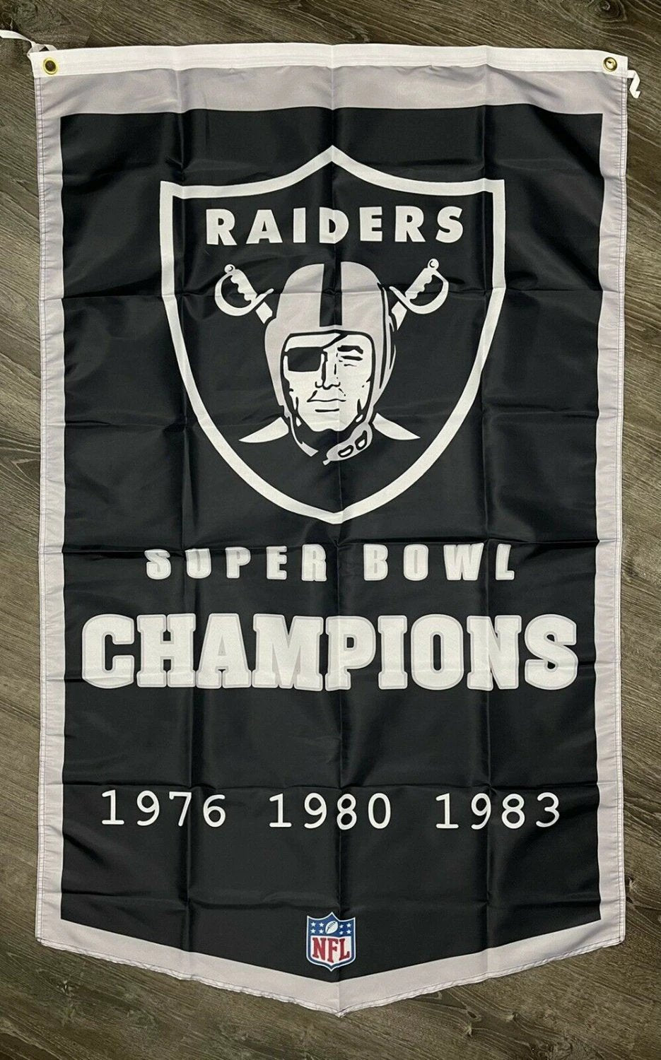 Oakland Raiders 3x Super Bowl Championship Flag 3x5 ft Sports Banner Garage by flagsjustdoit