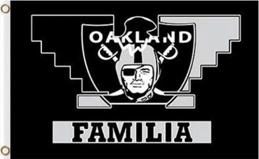 Oakland Raiders Familia Flag 3X5 Polyester Banner USA 90x150cm by flagsjustdoit